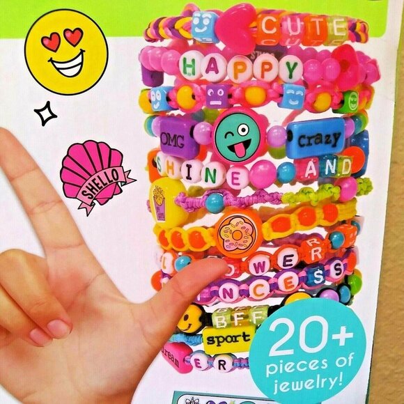 Just My Style Emoticon Message Beads Kit For DIY Jewelry Making With 20+ Pieces - Picture 6 of 8